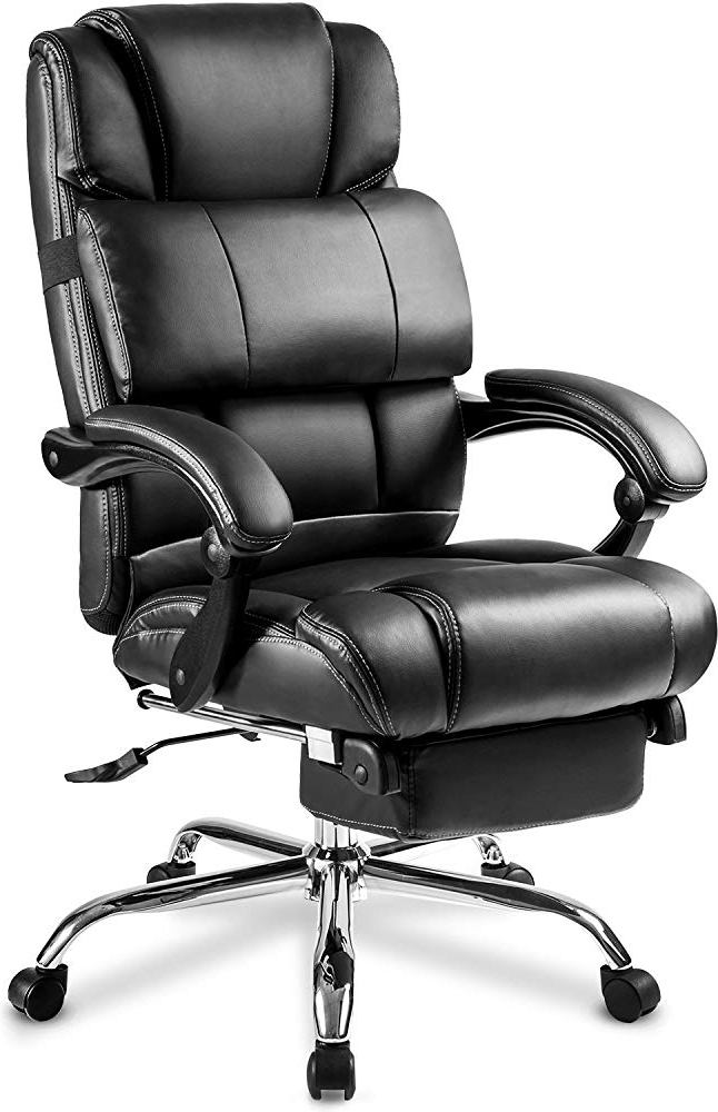 Merax® High-Back Leather Big Tall Executive Recliner Napping With Footrest