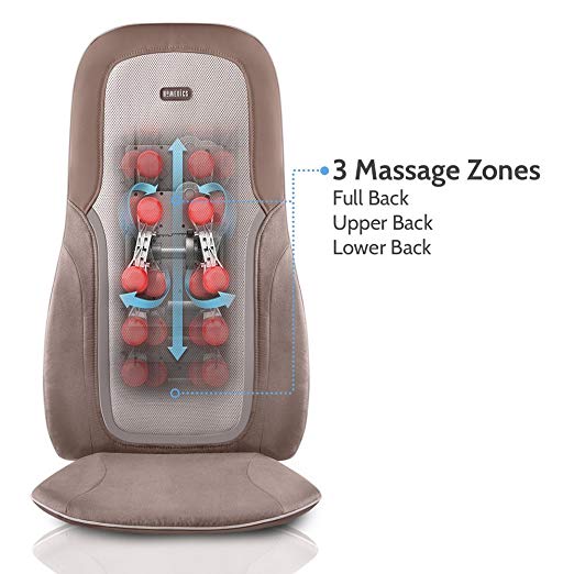 homedics massager Choose from three distinct massage styles with the Quad Shiatsu Pro Massage Cushion. 