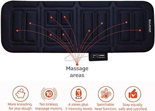Belmint Home Sleek Home™ 10-Motor Massage Plush Massage Mat