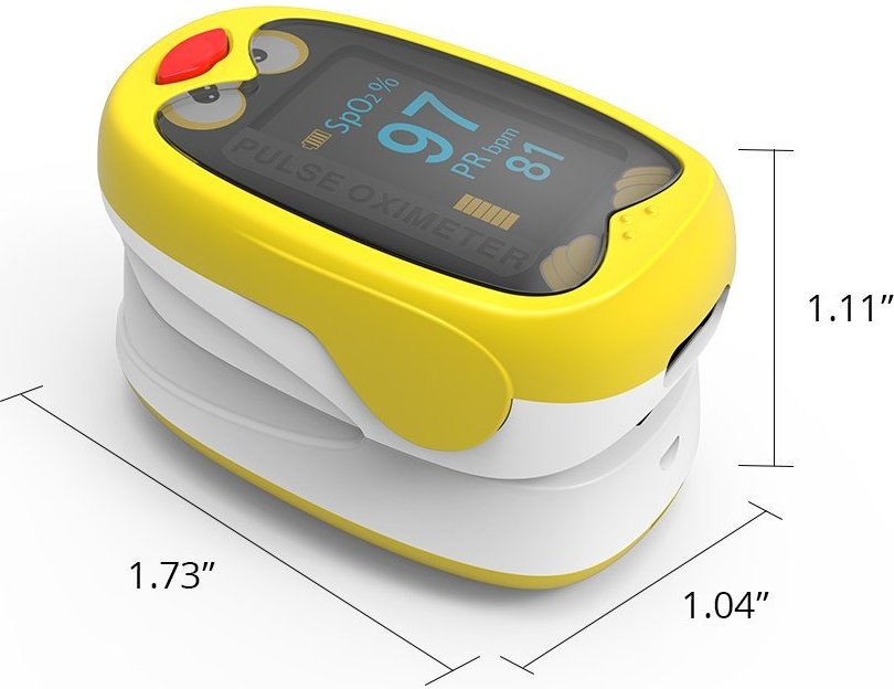 Yonker K1 Fingertip Pulse Oximeter Blood Oxygen Saturation Monitor For Infants & Kids