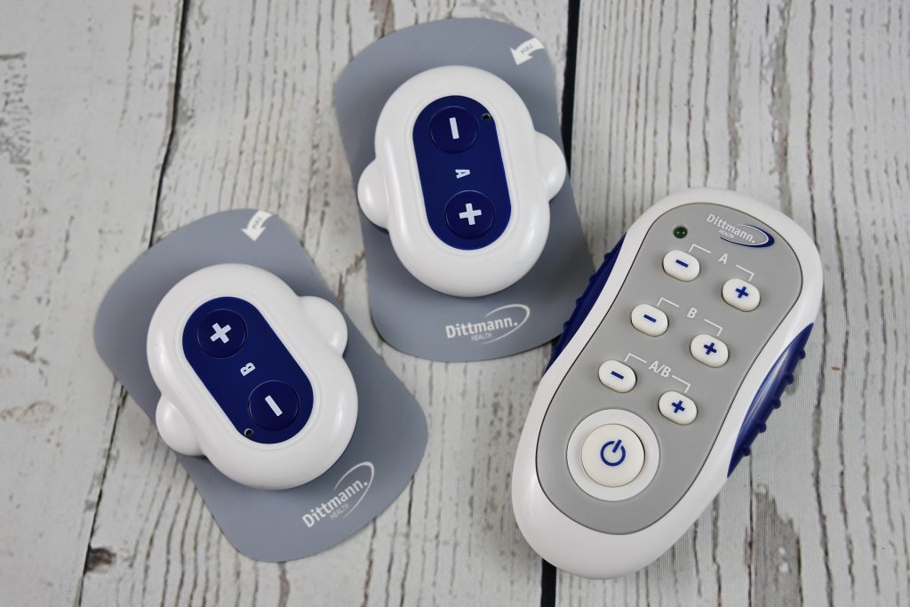 A TENS unit that can be used to relieve shoulder pain
